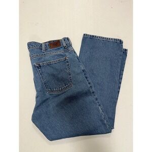 LL Bean Mens Jeans 34x28 Standard Fit Blue Denim Straight Leg Pants